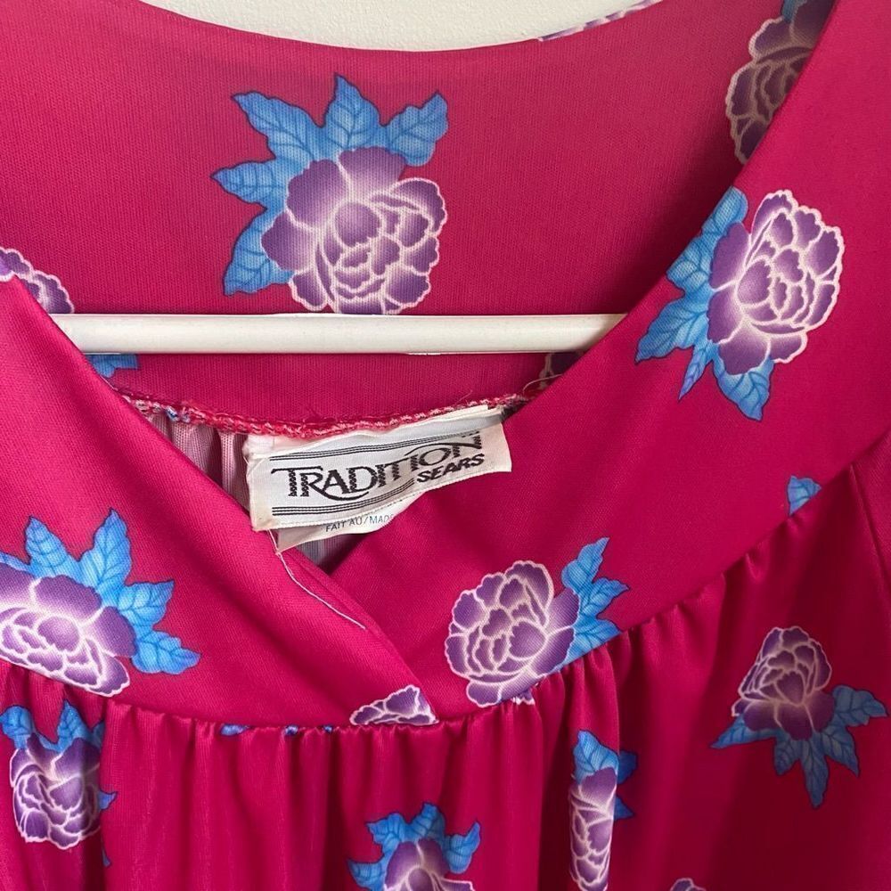 Women's Pink Floral Lace-Trim Nightgown - Picture 2 of 4